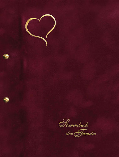 Stammbuch "HEART" Bordeaux, Format A4